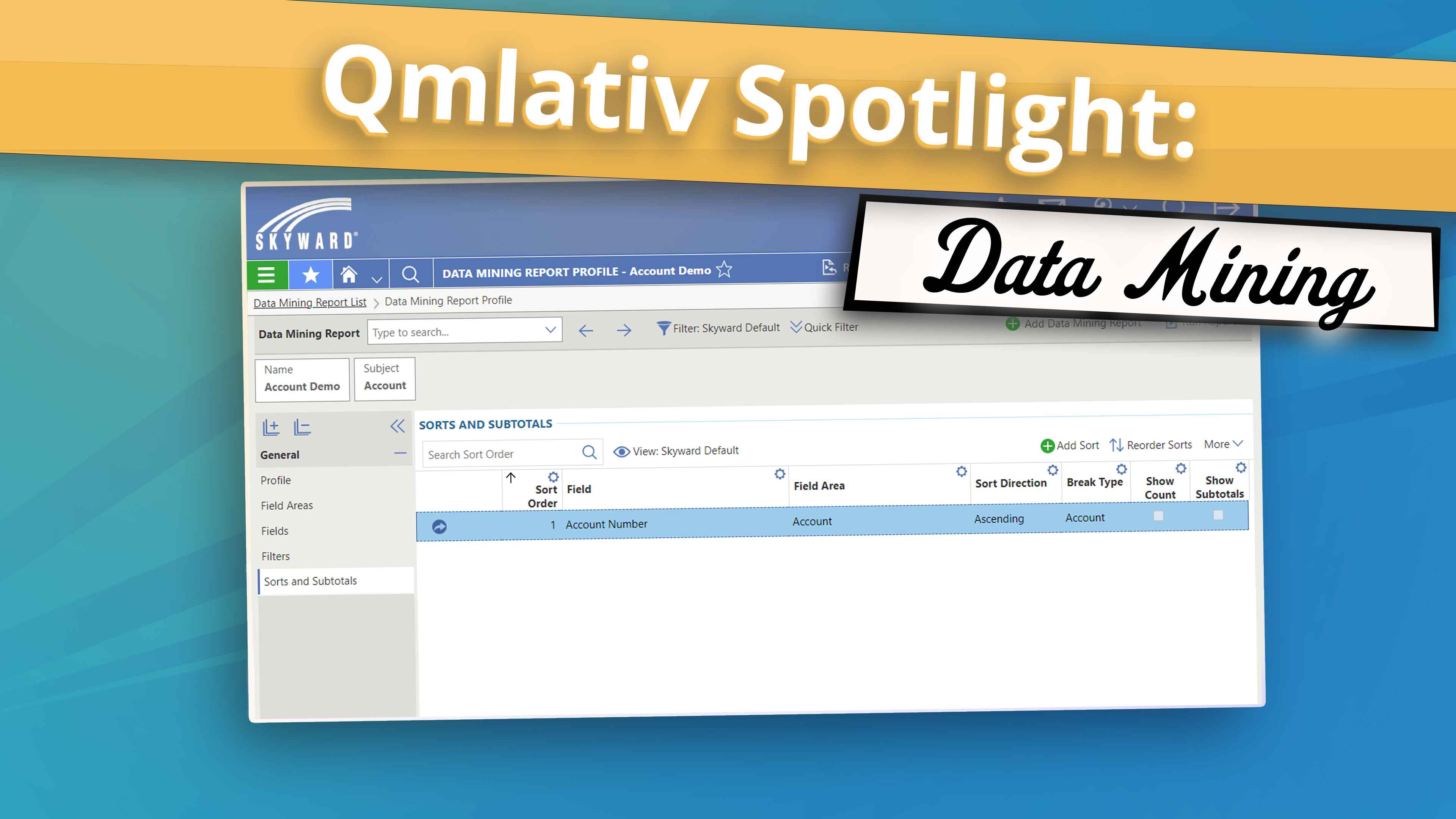 Qmlativ Spotlight: Data Mining Sort and Subtotal Settings 