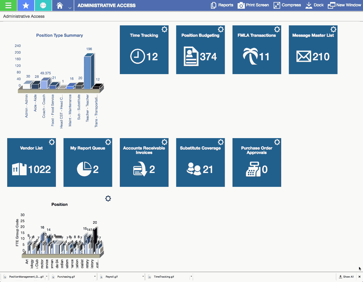 Payroll screen shot